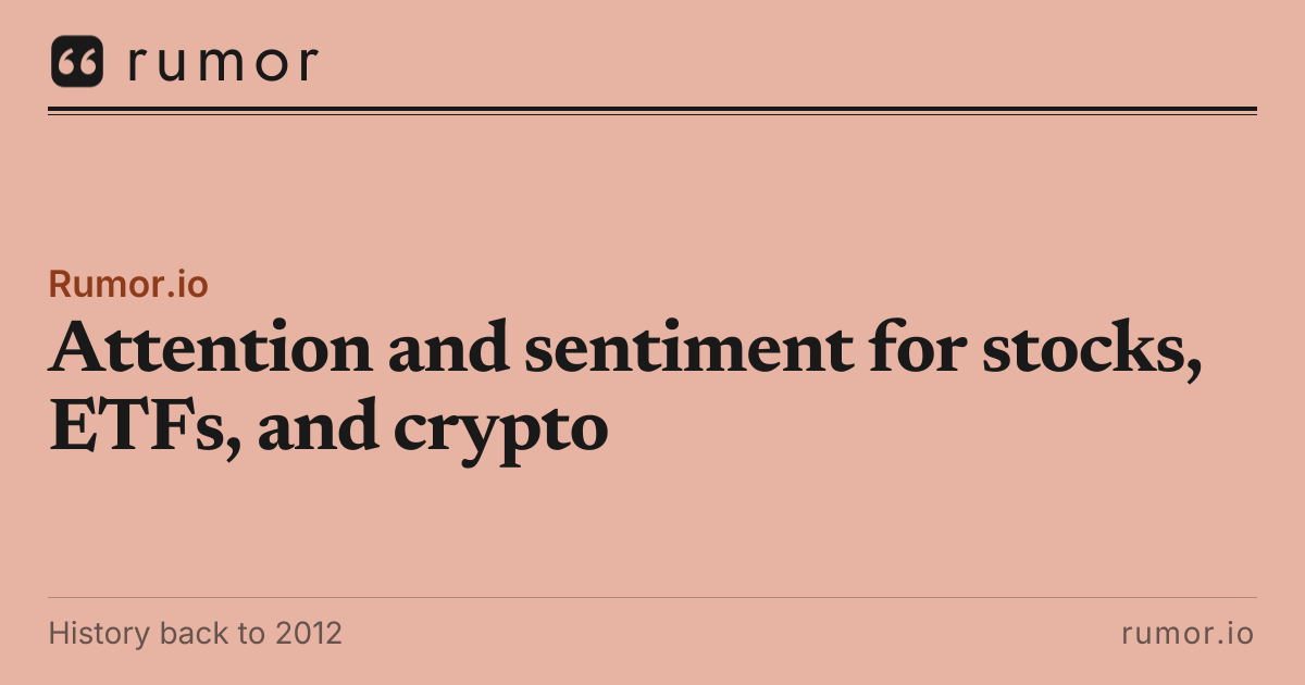 I built Rumor.io, beautifully visualized social media sentiment data for investors. Have you ever wo